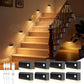 Rechargeable Motion Sensor Stair Lights, Wireless LED Step Lights with Adjustable Color Temperature, 1200mAh Battery & Magnetic Mount