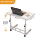Adjustable Height Mobile Standing Desk with Wheels – C-Shaped Rolling Laptop Table for Home Office, Bed & Sofa