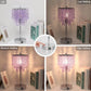 Crystal Bedside Table Lamp with 3-Way Touch Dimming and Dual USB Charging Ports