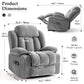 Power Lift Recliner Chair with Vibration Massage & Lumbar Heat, Electric Stand Assist Chair with Cup Holders, Side Pockets & Remote – Gray