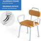 Swivel Shower Chair for Seniors with Back & Arms – Adjustable Height Rotating Bath Seat, Non-Slip Aluminum Frame