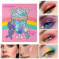 14-Color All-in-One Makeup Palette with Rainbow Matte & Shimmer Eyeshadow, Blush & Lip Gloss, Cute Cartoon Design