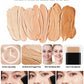 2-in-1 Foundation & Concealer Stick with Built-In Brush and 8-Piece Makeup Brush Set, Lightweight Coverage