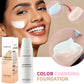Color-Changing Liquid Foundation, Hydrating & Oil-Control Formula, Natural Coverage Makeup Base