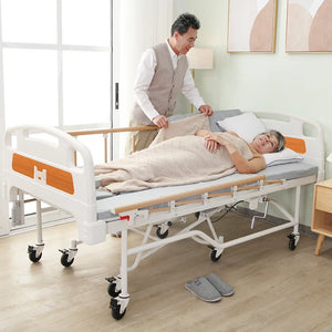 Multifunctional Manual Care Bed with Detachable Electric Wheelchair for Elderly Care