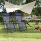 Set of 2 Zero Gravity Reclining Lounge Chairs – Portable Folding Outdoor Chairs with Cup Holder Trays & Adjustable Pillows