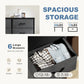 6-Drawer Fabric Dresser Nightstand with Storage, Bedroom Bedside Table & Clothes Organizer Chest for Bedroom and Living Room
