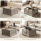 31.5" Farmhouse Lift-Top Coffee Table with Dual Hidden Storage & Gas-Assisted Lift Mechanism