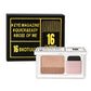 Dual-Color Eyeshadow Palette with Brush, Matte and Shimmer Neutral Beige, Brown and Grey Shades