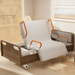 Household solid wood automatic rotating turning over bed multi-functional electric nursing bed