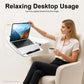 Adjustable Mobile Rolling Laptop Desk – Height Adjustable Computer Workstation, Bedside Table with Lockable Casters