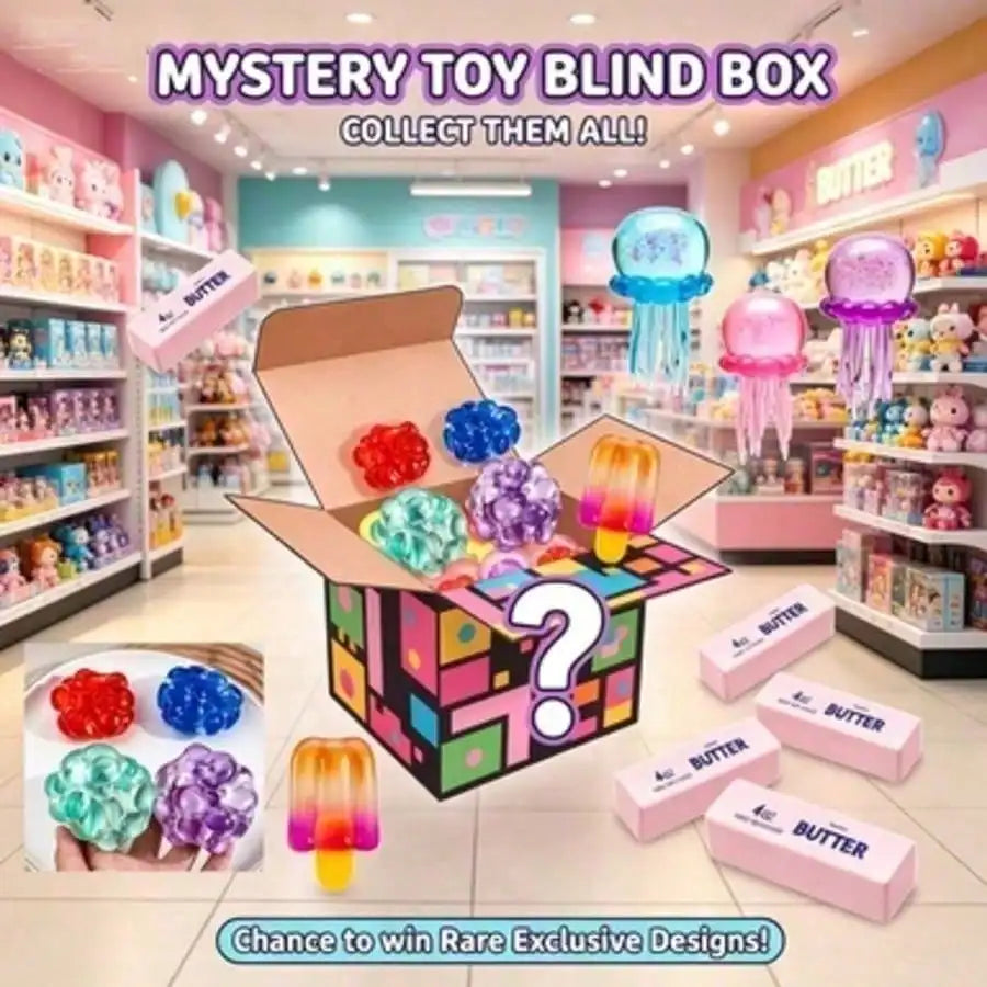 Food-Shaped Squishy Surprise Blind Box, Soft Sensory Squeeze Fidget Toy Set for Kids, Teens & Adults
