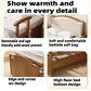 Wooden Electric Nursing Bed For Elderly, Multi-function Adjustable Home Care Bed With Mattress Guardrail Bedroom Furniture