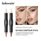 Dual-Ended Contour and Highlighter Stick, Precision Tip, Long-Lasting Waterproof Face Makeup