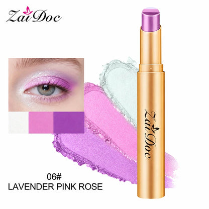 3-in-1 Cream Eyeshadow Stick, Glitter & Shimmer Finish, Long-Lasting Eye Makeup, 3.5g