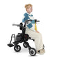Foldable Electric Rollator Walker and Portable Transfer Chair with Seat