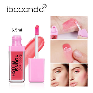 Tinted Blush Oil for Cheeks and Lips, Hydrating Lightweight Liquid Tint, Natural Dewy Finish