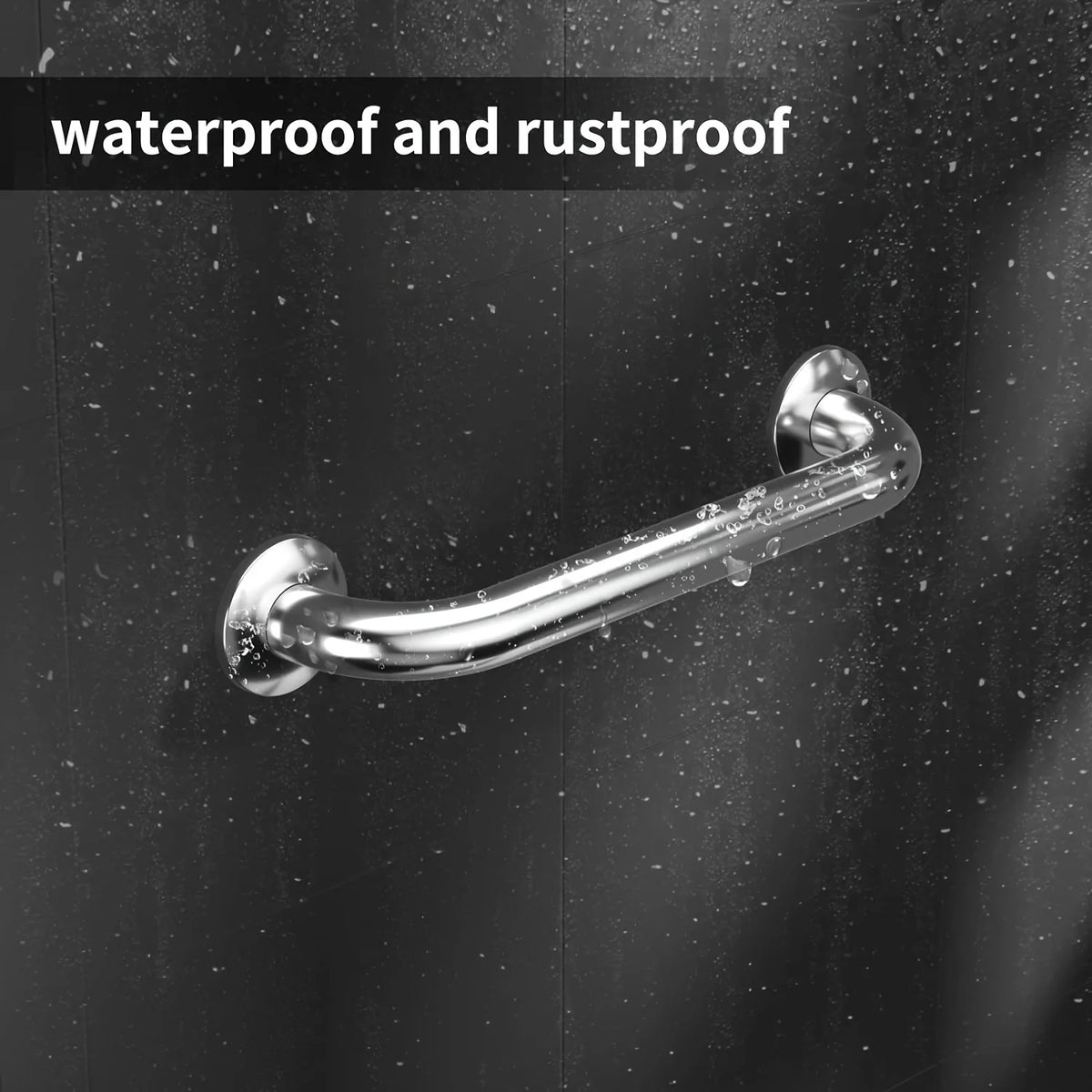 Stainless Steel Bathroom Grab Bar – Slip-Resistant Safety Handrail for Shower, Bathtub & Toilet Support