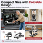 4-Wheel Foldable Electric Mobility Scooter for Adults, 12Ah Battery, Carbon Steel Frame, Electromagnetic Brake, Silver