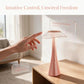 Pink Cordless LED Table Lamp, 1200mAh Rechargeable Battery, USB-C Charging, 3 Color Temperatures and Stepless Dimming
