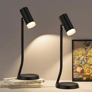 Cordless Rechargeable Table Lamp, 5000mAh Battery, Magnetic Head with Adjustable Angle