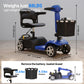 4-Wheel Electric Mobility Scooter for Adults, 250W Motor, 265 lb Capacity, Foldable All-Terrain Design, Basket & LED Light