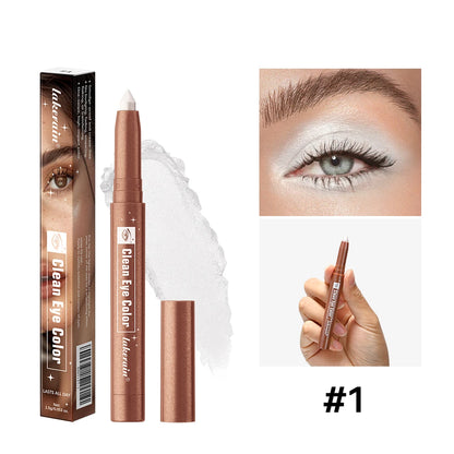 Shimmer Cream Eyeshadow Stick, Waterproof Metallic Eye Shadow Crayon, Blendable & Long-Lasting