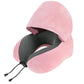 Memory Foam Travel Neck Pillow with Hood, 360° Head Support for Airplane & Long Flights, Eye Mask, Earplugs & Storage Bag