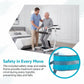 Sit-to-Stand Patient Transfer Aid – Adjustable Seat & Knee Pads with Safety Belt and Casters