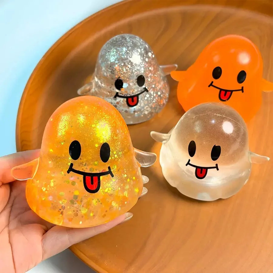 Halloween Ghost Squishy Toy, Soft Slow-Rising Sensory Squeeze Fidget & Party Favor