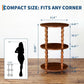 3-Tier Round Side Table with Storage Shelves, Space-Saving Accent Table for Living Room, Bedroom & Office