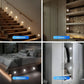 5-Pack 8-LED Motion Sensor Night Lights, USB Rechargeable Magnetic Wall Lights for Stairs, Closets, Bedroom & Cabinets