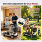 Foldable 4-Wheel Electric Mobility Scooter for Seniors – 12.4 Mile Range, 12Ah Removable Battery, 265 lbs Capacity, 8" Solid Tires