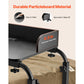Height Adjustable Overbed Table with Power Socket & 4 Wheels, Mobile Rolling Bedside Laptop Desk for Home & Office