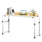 47-Inch Height Adjustable Overbed Table with Wheels, Rolling Laptop Desk with Raised Baffle for Hospital, Home & Office