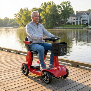 Foldable 4-Wheel Mobility Scooter for Seniors – 500W Motor, 36V 21Ah Battery, 35-Mile Range, Smart Safety System