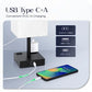 Bedside Table Lamps Set of 2, Touch Control, 3-Way Dimmable, USB-A and USB-C Charging Ports, AC Outlets for Bedroom