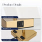 Bedside Table Lamps Set of 2, 3-Way Dimmable Nightstand Lamps with USB-A and USB-C Charging Ports, 2 AC Outlets and 3000K LED Bulbs