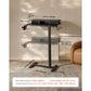 Height Adjustable Overbed Table with Wheels, Tilting Desktop & Cup Holder, Mobile Rolling Bedside Laptop Desk for Bed & Sofa