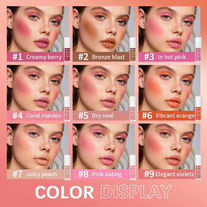 Liquid Blush, Lightweight Blendable Cheek Tint, Dewy Finish, 9 Shades