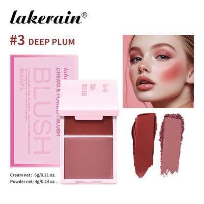Cream Powder Blush, Highly Pigmented Rosy Cheek Color, Matte & Dewy Finish Options, 5 Shades