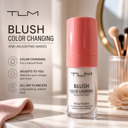 Color-Changing Liquid Blush, Natural Cheek Color, Long-Lasting Finish, 1 or 2 Pieces