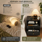 Modern 2-Drawer Nightstand with Charging Station & Open Shelf, Bedside Storage Cabinet for Bedroom and Home