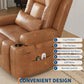 Heavy-Duty Electric Power Lift Recliner Chair with Heat & Massage, PU Leather Stand Assist Chair with Adjustable Backrest & Footrest