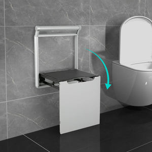 Wall-Mounted Folding Shower Seat – Anti-Slip Fold-Down Bath Chair for Seniors, 330 lb Capacity