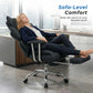 Ergonomic Reclining Office Chair with Footrest – 350 lb PU Leather Computer Chair with Adjustable Height, Wide Seat & Side Pocket