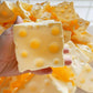 7cm Square Cheese Squishy Shell, 1-Piece Unfilled TPR DIY Squeeze Toy for Teens