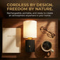Cordless Rechargeable Table Lamp, 3600mAh Battery, Touch Dimming, Warm Light, White Fabric Shade and Black Base