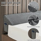 Memory Foam Bed Gap Filler Pillow, Triangle Headboard Wedge Cushion with Side Pockets, Washable Cover, Queen & King
