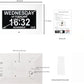 10.1-Inch Large Display Digital Calendar Alarm Clock with Date, Day, Multiple Alarms & Auto DST for Seniors